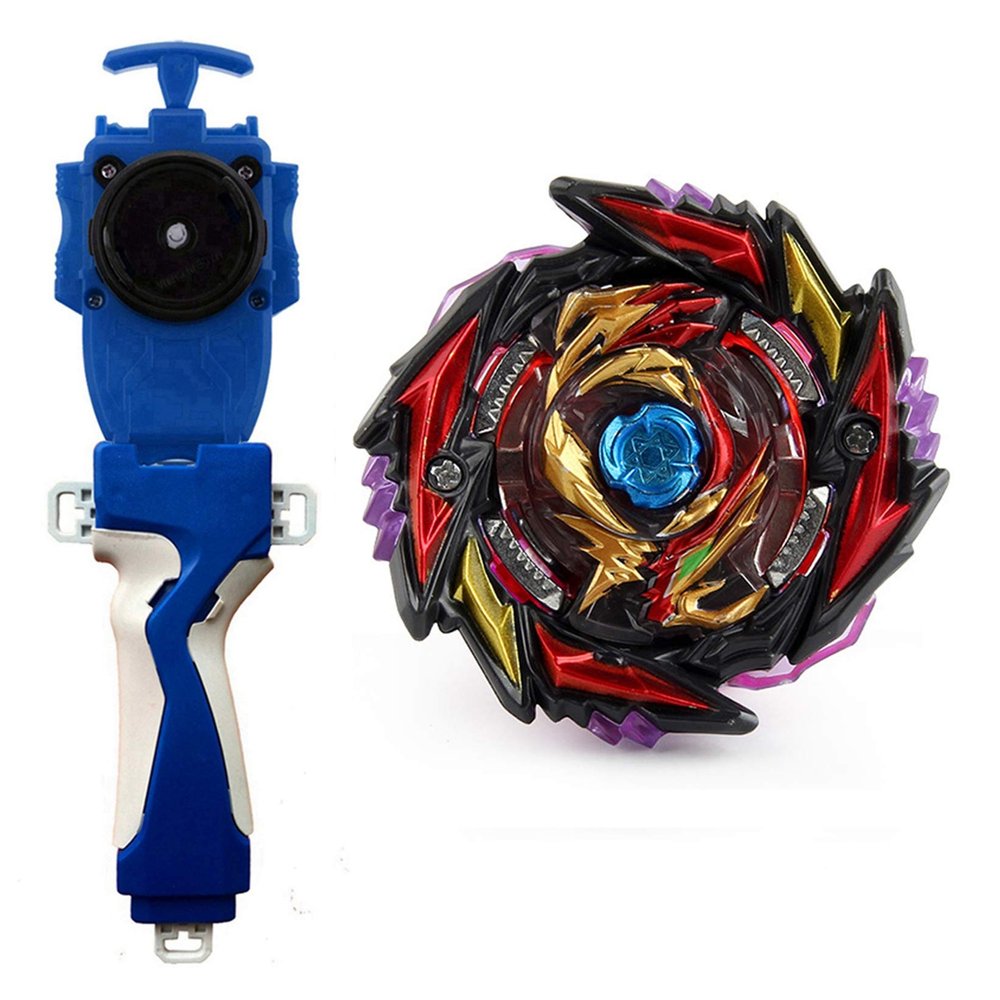Burst Starter Booster Spinning SuperKing B-170 Death Diabolos 4T.Mr'1D Toy with Battling Top Launcher LR and Grip(Blue)