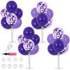 TONIFUL Purple Balloon Stand Centerpiece Table Decorations for Birthday,Baby Shower,Wedding,Engagement, Mother's Day,Graduation,Halloween,Party Decorations(4 Set) view 1