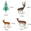 13 Pcs Tree Deer Figurines Forest Woodland Theme Cake Topper Tree Deer Cake Decorations for Christmas Cake Topper Decoration view 2