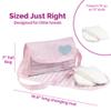 Adora Baby Doll Diaper Bag with Sturdy Straps, Includes Changing Mat and 2 Doll Diapers (Fits 13" Dolls), Birthday Gift For Ages 3+ - Classic Pastel Pink view 4
