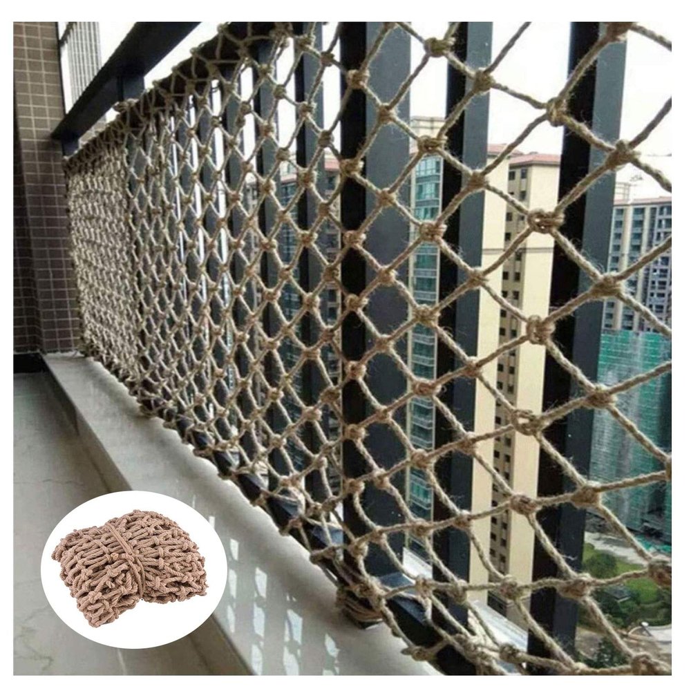 Rope Netting Climbing Balcony Protection Safety Net Swing Decor Net Heavy Duty Woven Rope Truck Cargo Net Birds Rock Hammock Stairs Fence Fall Protection (Size : 3 * 10m(10 * 33ft))