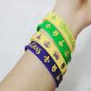 CupaPlay 60PCS Mardi Gras Party Favors Rubber Wristbands - Carnival Birthday Party Supplies Decorations Goodie Bag Stuffers Fillers Silicone Wristband view 4