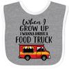 inktastic Future Food Truck Driver Baby Bib Heather and White 3d3a6 view 1
