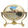 Last one on Earth! 2002 Edition Vintage Unique Art Since 1996 Pearl Swirl Table Top Gemstone World Globe with New Zinc Alloy Stand (2002 Collector Version Pearl Tripod Gold) view 2