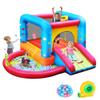 Step4Fun Inflatable Bounce House, Kids Castle Slide Bouncer for Children Jumping Outdoor and Indoor Party, Baby Backyard Water Jumper Toy with Blower, Ball Pit Pool, Ideal Gifts112 x 98 x 65 view 1