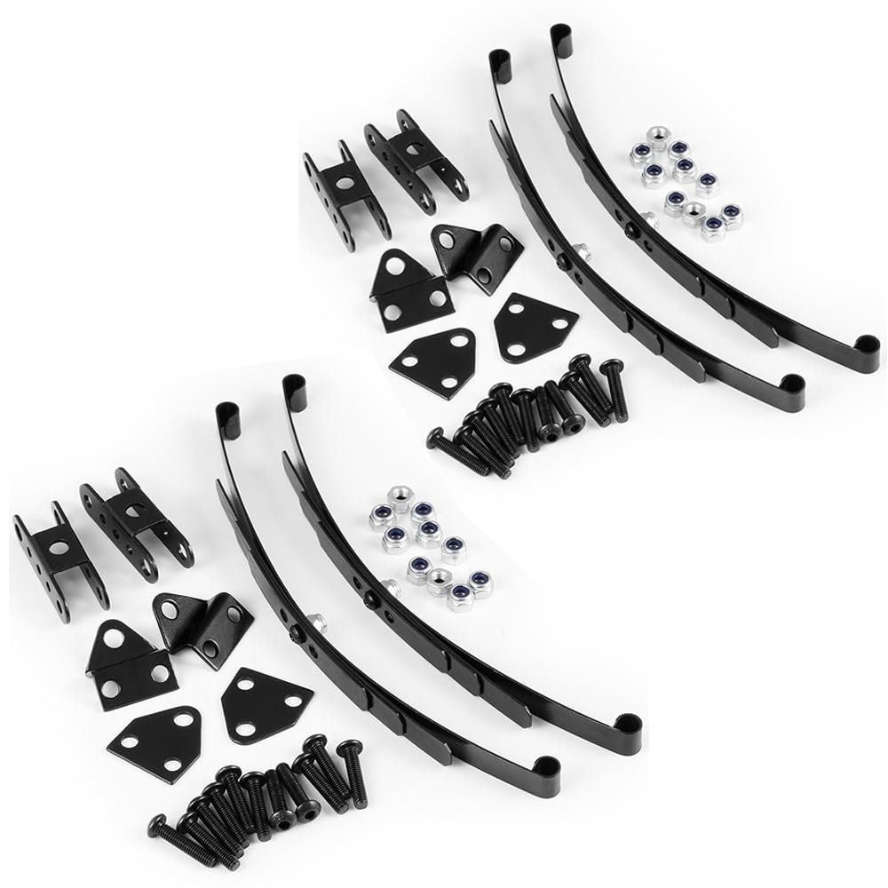 MOHERO Steel Leaf Springs Set HighLift Chassis Leaf Spring Suspension Set for 1/10 RC D90 Crawler Car Upgrade Parts