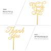 10Pcs Topper Acrylic Thanks Cupcake Toppers Thanksgiving Cake Decorations For Engaged Wedding Thanksgiving Day Party Favor view 2