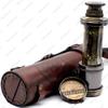 5MoonSun5's Pirate Brass Telescope, Spyglass Collapsible Decorative Telescope with Glass Optics for Travel, Hunting, Navigation with High Resolution, with Lid Finish by Black Antique 17 inch view 1