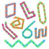 8Pcs 24Links Fidgets Wacky Tracks Fidget Toys for Kids Valentines Day Gifts Classroom Gifts School Easter Stocking Stuffers Plastic Sensory Autism Snap Fidget Click Snake Toys for Adults Travel 11inch view 1