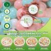 GOGOSO Ball Pit Balls for Toddlers Kids Plastic Balls for Ball-Pit Playpen Pool Baby Pastel BPA-Free Non Toxic Pastel Crush Proof Bal Pink Green White 100pcs view 3