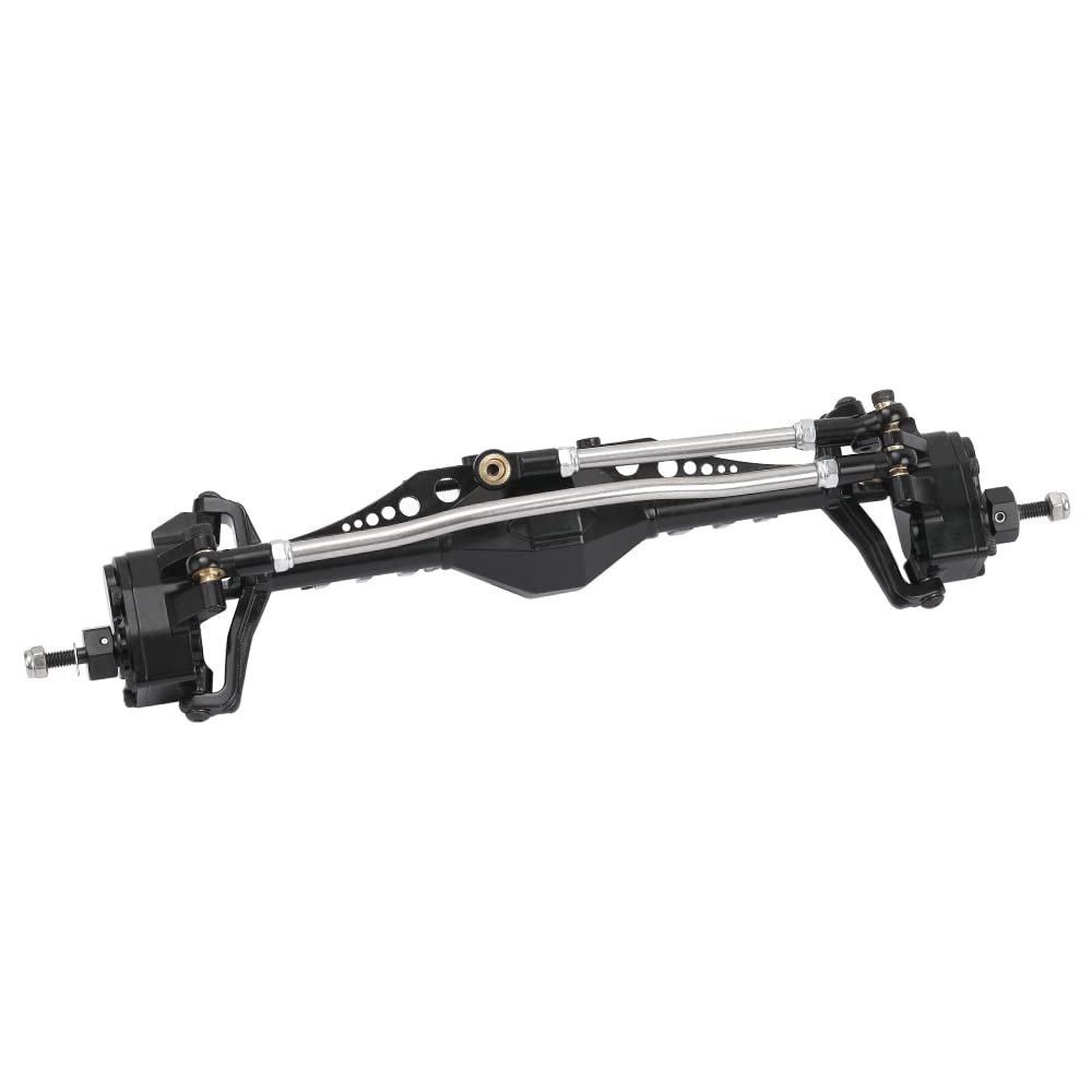 RZXYLRC 1/10 RC Car Aluminum Alloy Front Portal Axle Assemble for Capra 1.9 UTB AXI03004 RC Crawler Upgrades (Black)