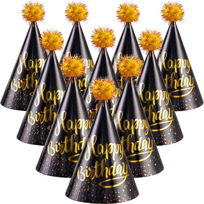PixiPy Kids Birthday Party Hats - 10 Pieces - Colorful Celebration Headwear for Fun Decoration & Memorable Parties