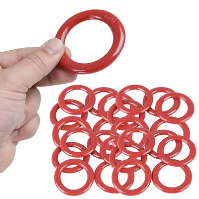 The Dreidel Company Plastic Red Tossing Rings, 2" Inch Carnival O Ring (24-Pack)