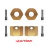 INJORA RC Wheel Hex 12mm 4pcs RC Brass Hex Adapters for 1/10 RC Crawler Axial SCX10 III AXI03007 (10mm) view 2