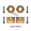 INJORA RC Wheel Hex 12mm 4pcs RC Brass Hex Adapters for 1/10 RC Crawler Axial SCX10 III AXI03007 (10mm) view 3