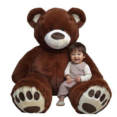 Anico 59" Tall (5 Foot) Giant Plush Bear, Stuffed Animal, Dark Brown Teddy Bear with Smiling Face. Premium Stuffed Toy Teddy Bear, Perfect for Girlfriend, Kids, Valentine's Day, Christmas!