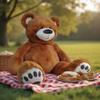 Anico 59" Tall (5 Foot) Giant Plush Bear, Stuffed Animal, Medium Brown Teddy Bear with Smiling Face. Premium Stuffed Toy Teddy Bear, Perfect for Girlfriend, Kids, Valentine's Day, Christmas! view 3