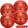 4 Pack Mini Basketballs for Mini Hoops, 6 Inch Inflatable PVC Basketball Balls with Pump & Needle, Rubber-Like Textured Grip, Indoor Outdoor Replacement Balls for Door, Pop-A-Shot & Trampoline Hoops view 1