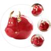 Cabilock 1pc Calf Shape Saving Pot Adorable Desktop Decor for Boy Girl for Cultivating Savings Habits Red Cattle Design for Boy Girl's Room Nursery view 4