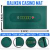 BALIKEN 36x18 Inches Texas Holdem Poker Mat & Blackjack Table Top Casino Felt Professional Grade Mat (Green) view 2