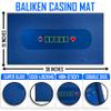 BALIKEN 36x18 Inches Texas Holdem Poker Mat & Blackjack Table Top Casino Felt Professional Grade Mat (Blue) view 2