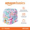 Amazon Basics BPA-Free Ball Pit Balls with Storage Bag, Crush-Proof Plastic for Toddlers Kids 12+ Months Play, 6 Pastel Colors, Pack of 400 view 2