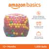 Amazon Basics BPA Free Ball Pit Balls with Storage Bag, Crush-Proof Plastic for Toddlers Kids 12+ Months Play, 6 Bright Colors, Pack of 1000 view 2