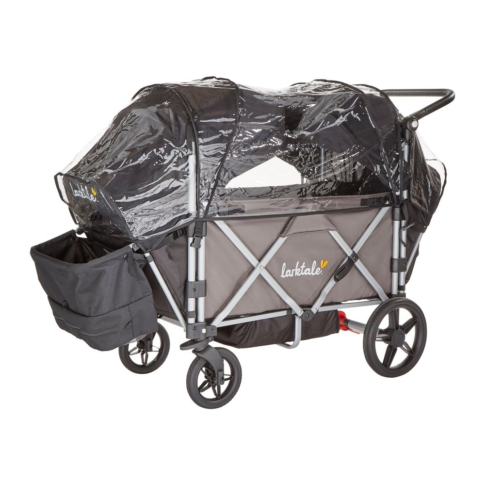 Larktale Caravan Deluxe Rain/Wind Cover | Clear Plastic Stroller Cover for Rain and Wind Protection | Easy-to-Install Baby Stroller Cover for Travel Made from Anti-Fog/Non-Crease Material