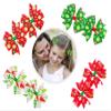 8PCS Christmas Ribbon Hair Clip,3Inch Bow Hair Pin for Baby Girls, Christmas, Birthday, Preschool Gift for Toddler Girls, Preschoolers, Kindergarten Girls  Snowflake view 1