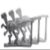 IRON WIND METALS 3 Piece Velociraptors Set - 100% Lead-Free Pewter - Classic Fantasy Miniatures for 28mm Table Top Games - Made in USA - RAL Partha Miniatures view 1