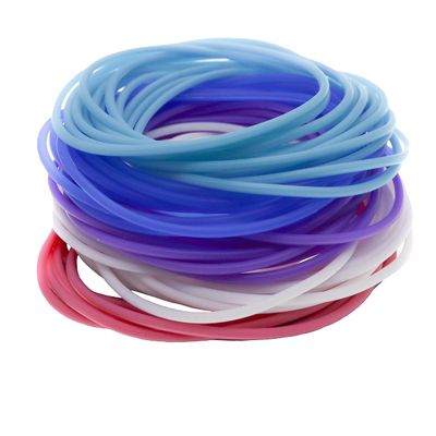 72 PCS Silicone Jelly Bracelets for Teen Girls, Rubber Bands for Women Hair in 6 Colors, Women's Bracelet and Hair Ties, Neon Party Favors for Teens, 80s and 90s Jewelry Accessories