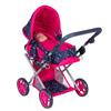 3-in-1 doll pram, blue/pink view 1