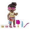 Baby Alive Sunshine Snacks Doll, Eats and Poops, Summer-Themed Waterplay Baby Doll, Ice Pop Mold, Toy for Kids Ages 3 and Up, Black Hair view 1