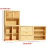 EatingBiting 1:12 Dollhouse Miniature Furniture Accessories Wooden Cabinet Cupboard Closet Various Styles of Furniture 4 Part Set Arbitrary Placement view 2
