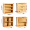 EatingBiting 1:12 Dollhouse Miniature Furniture Accessories Wooden Cabinet Cupboard Closet Various Styles of Furniture 4 Part Set Arbitrary Placement view 4