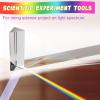 Coitak 6 inch Optical Glass Triangular Prism, Crystal Triangular Prism for Teaching Light Spectrum Physics, Photo Photography Prism Tool view 4