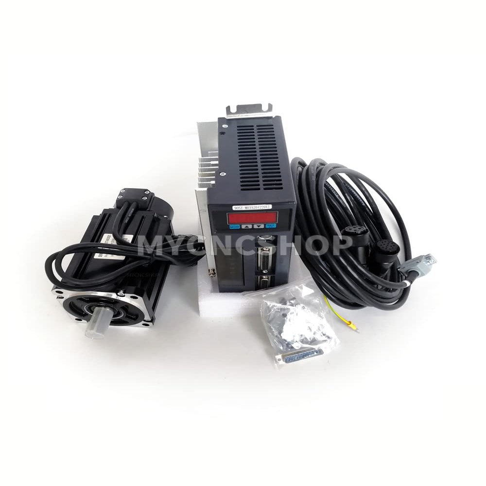 CNC Machine upgrade 220V 80ST M04025 4N.m 1.0KW with RS485 RS232 MODBUS CN1 Serial port