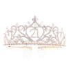 Ella Celebration 21 Tiara 21st Birthday Party Rose Gold Crown, Party Accessories Supplies (Rose Gold Heart) view 1