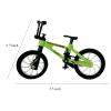 Mini Finger Bike Toy  Alloy Mountain Bicycle Model with Tools, Movable Parts, Gift for Kids & Collectors (Green) view 3