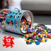 Pix Brix Pixel Art Puzzle Bricks Bucket  1,500 Piece Pixel Art Kit with 12 Colors, Dark Palette  Interlocking Building Bricks, 2D and 3D Builds  Stem Toys, Ages 6 Plus view 3