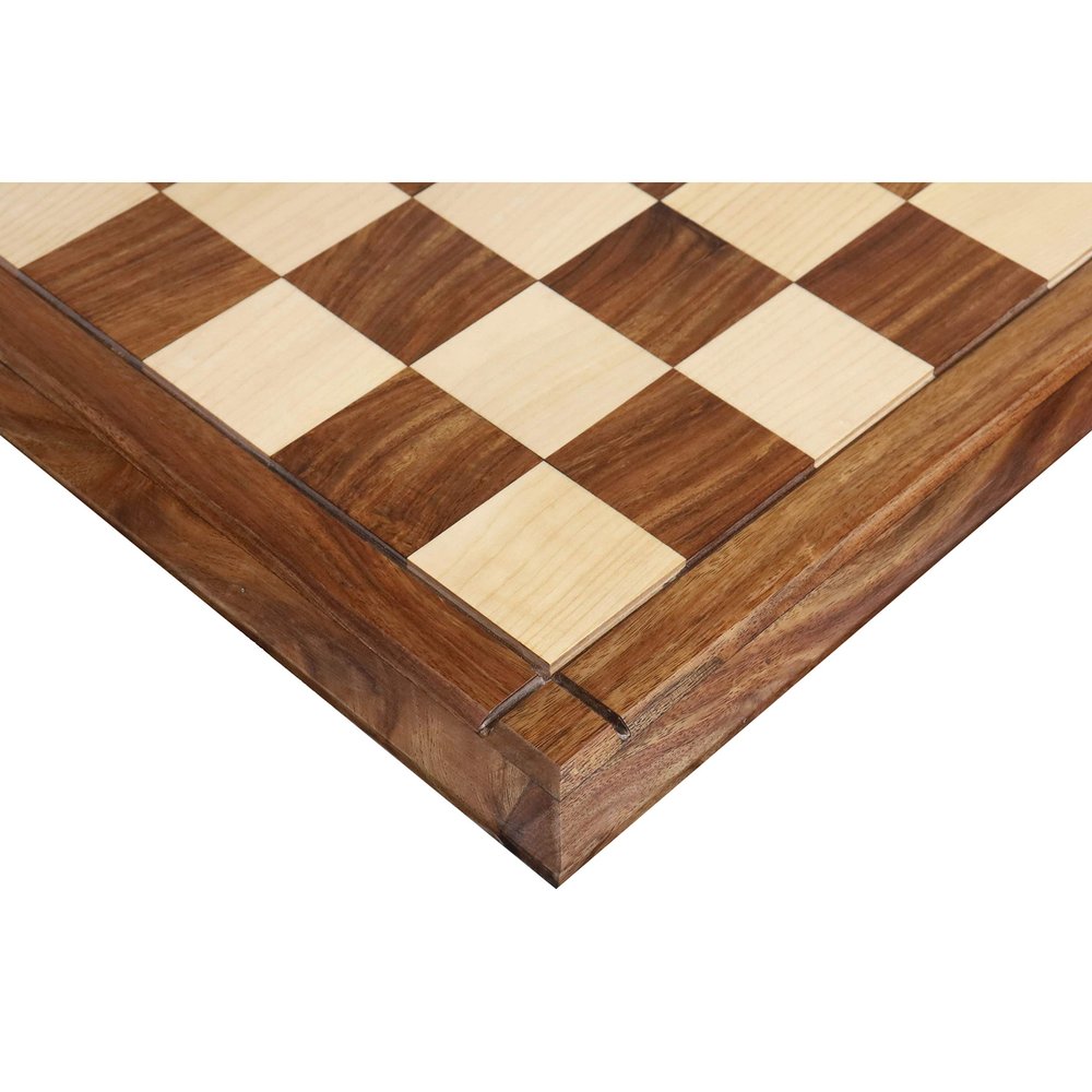 Royal Chess Mall - 23" Players Choice Golden Rosewood & Maple Wood Chess Board - 60 mm Square