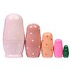 HYCLES Nesting Dolls Russian Matryoshka Wood Stacking Nested Set for Kids Handmade Toys for Children Kids Christmas Birthday Decoration Halloween Wishing Gift view 2