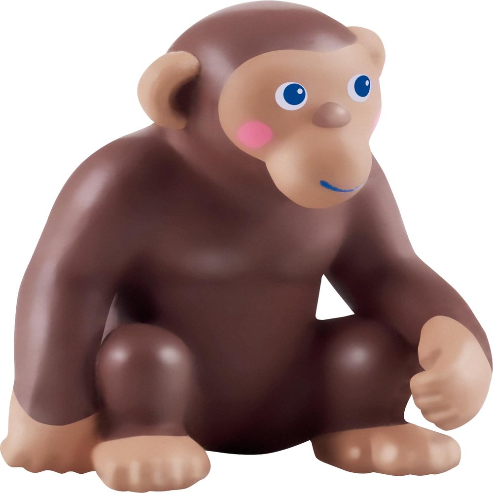 HABA Little Friends Monkey - Chunky Plastic Zoo Animal Toy Figure (2.5" Tall)