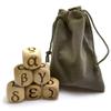Hometu 20MM Wood Dice Set Creative Design Greek Alphabet Pattern Wooden Rolling Dices Party Game Roll Decider 6 Pcs view 1