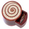 House of Cribbage - Spiral Shape 2 Track Non-Continuous Cribbage Board - Push Drawer Storage for Pegs and 1 Deck of Cards with Score Marking Fields for Won Games (Bloodwood/Maple Wood) view 1