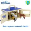 Breyer Horses Farms Wooden Stable Playset with 6 Horses | 6 Piece | 6 Stablemates Horses Included | 6 H x 9 L x 2.5 D | 1:32 Scale | Model #59217, Multi view 4