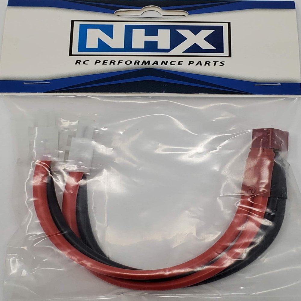 NHX Deans Female to 2 Tamiya Male Parallel 12 AWG 6" Silicone Wire Harness