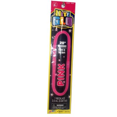 20" Nite Glo Pink Necklace