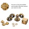 PAPUKA Pure Brass Cube Gears Linkage Anti-Anxiety Fidget Spinner Toy,Metal DIY EDC Meditation Break Bad Habits ADHD Finger Spinning Toy for Kid and Adults,High Speed Precision Brass Material view 3