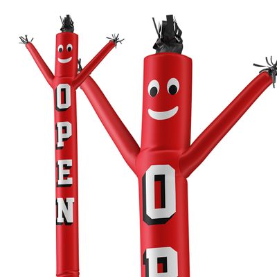 LookOurWay Air Dancers Inflatable Tube Man Attachment - 20 Feet Tall Wacky Waving Inflatable Dancing Tube Guy for Business Promotion - Blower Not Included - Open Red